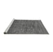 Sideview of Machine Washable Abstract Gray Modern Rug, wshabs4567gry