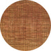 Round Abstract Orange Modern Rug, abs4567org