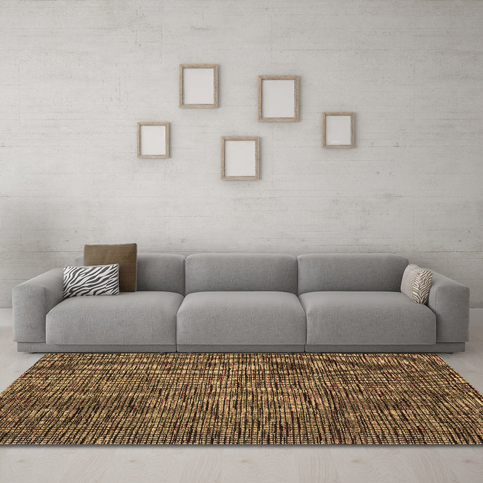 Machine Washable Abstract Brown Modern Rug in a Living Room,, wshabs4568brn