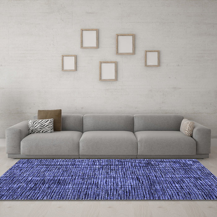 Machine Washable Abstract Blue Modern Rug in a Living Room, wshabs4568blu