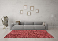 Machine Washable Abstract Red Modern Rug, wshabs4568red