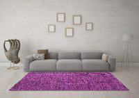 Machine Washable Abstract Pink Modern Rug, wshabs4568pnk