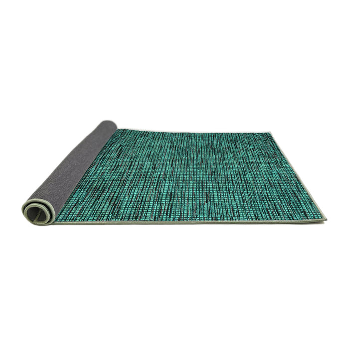 Sideview of Abstract Turquoise Modern Rug, abs4568turq
