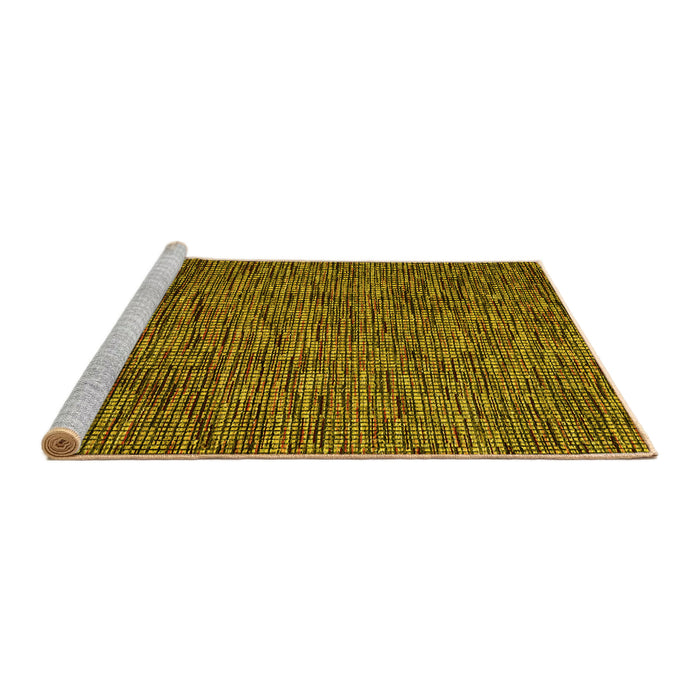 Sideview of Machine Washable Abstract Yellow Modern Rug, wshabs4568yw