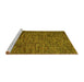 Sideview of Machine Washable Abstract Yellow Modern Rug, wshabs4568yw