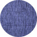 Round Machine Washable Abstract Blue Modern Rug, wshabs4568blu