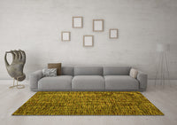 Machine Washable Abstract Yellow Modern Rug, wshabs4568yw