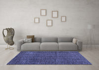 Machine Washable Abstract Blue Modern Rug, wshabs4569blu