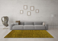 Machine Washable Abstract Yellow Modern Rug, wshabs4569yw