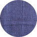 Round Abstract Blue Modern Rug, abs4569blu