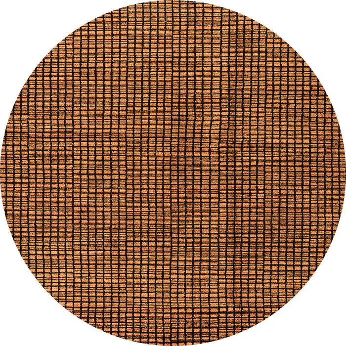 Round Abstract Orange Modern Rug, abs4569org