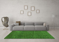 Machine Washable Abstract Green Modern Rug, wshabs4569grn