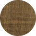 Round Abstract Brown Modern Rug, abs4569brn