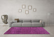 Machine Washable Abstract Pink Modern Rug in a Living Room, wshabs4569pnk