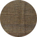 Round Machine Washable Abstract Peru Brown Rug, wshabs4569