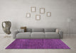 Machine Washable Abstract Purple Modern Area Rugs in a Living Room, wshabs4569pur