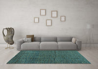 Machine Washable Abstract Light Blue Modern Rug, wshabs4569lblu