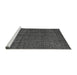 Sideview of Machine Washable Abstract Gray Modern Rug, wshabs4569gry