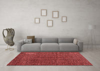 Machine Washable Abstract Red Modern Rug, wshabs4569red