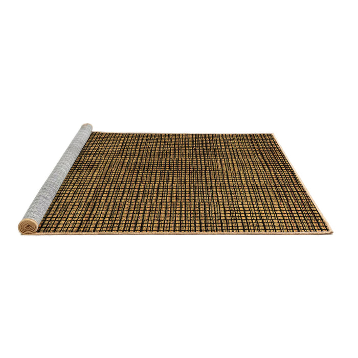 Sideview of Machine Washable Abstract Brown Modern Rug, wshabs4569brn