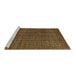 Sideview of Machine Washable Abstract Brown Modern Rug, wshabs4569brn