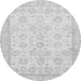 Round Oriental Gray Traditional Rug, abs456gry