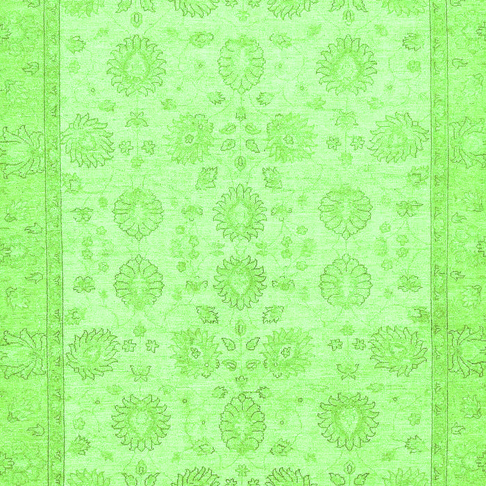 Machine Washable Oriental Green Traditional Area Rugs, wshabs456grn