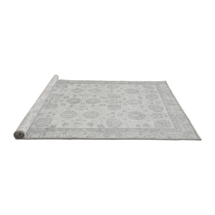Sideview of Machine Washable Oriental Gray Traditional Rug, wshabs456gry