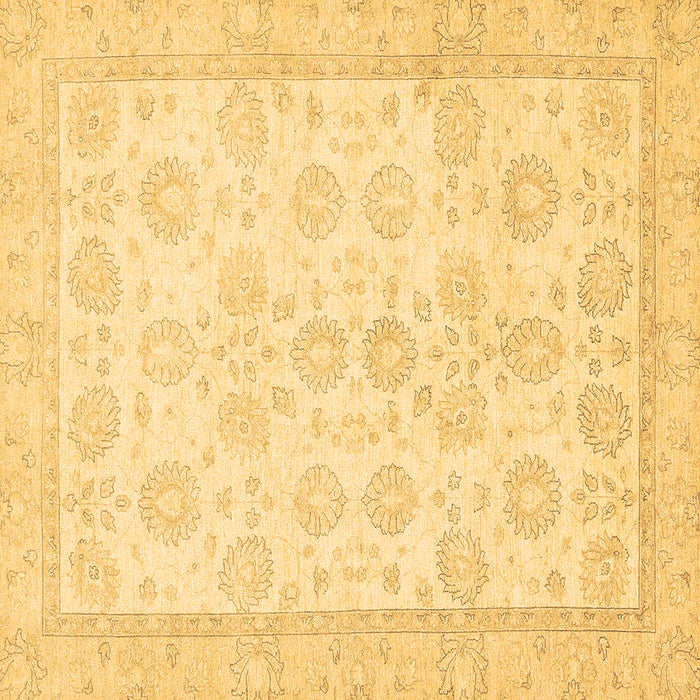 Square Oriental Brown Traditional Rug, abs456brn