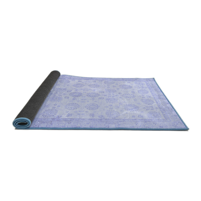 Sideview of Oriental Blue Traditional Rug, abs456blu