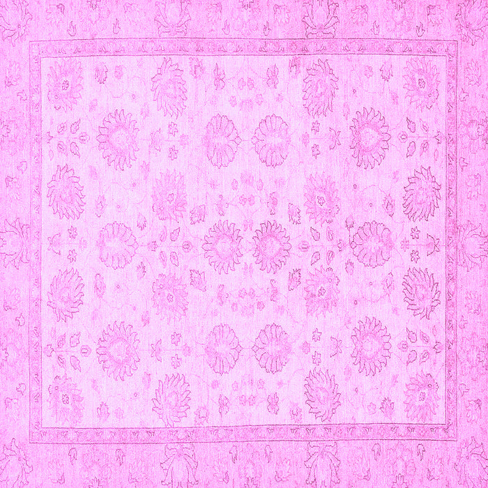 Square Machine Washable Oriental Purple Traditional Area Rugs, wshabs456pur