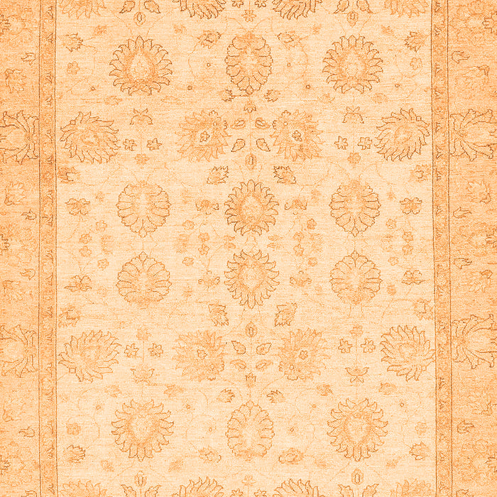 Machine Washable Oriental Orange Traditional Area Rugs, wshabs456org