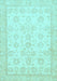 Machine Washable Oriental Light Blue Traditional Rug, wshabs456lblu