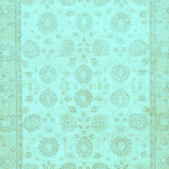 Machine Washable Oriental Light Blue Traditional Rug, wshabs456lblu