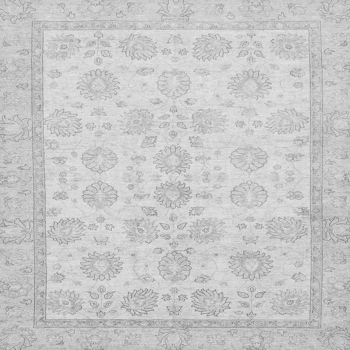 Square Machine Washable Oriental Gray Traditional Rug, wshabs456gry