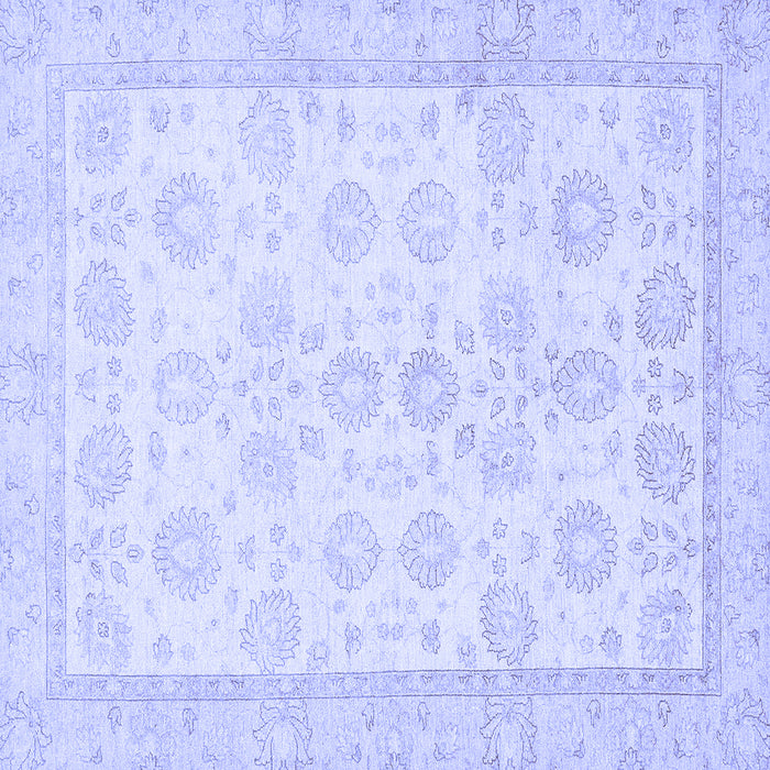 Square Oriental Blue Traditional Rug, abs456blu