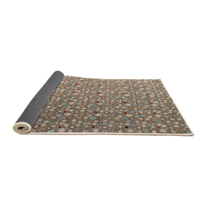Sideview of Abstract Light French Beige Brown Modern Rug, abs4570