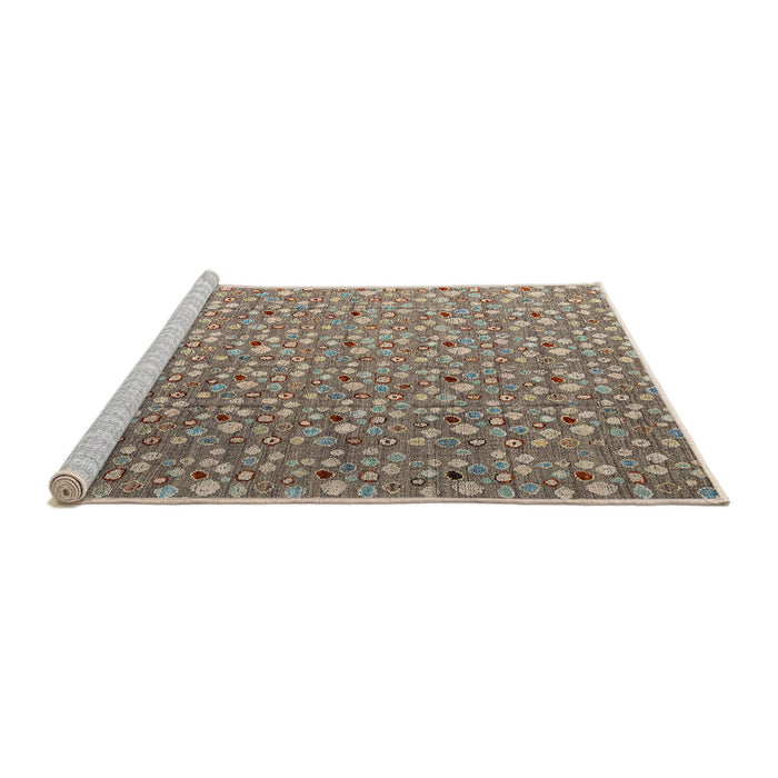 Sideview of Machine Washable Abstract Light French Beige Brown Rug, wshabs4570