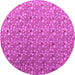 Round Machine Washable Abstract Pink Modern Rug, wshabs4570pnk