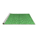 Sideview of Machine Washable Abstract Emerald Green Modern Area Rugs, wshabs4570emgrn