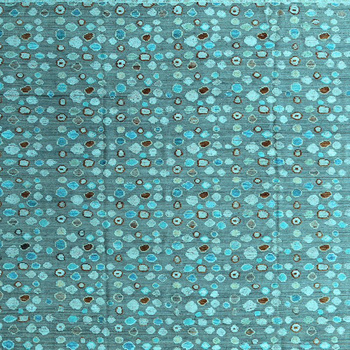 Square Abstract Light Blue Modern Rug, abs4570lblu