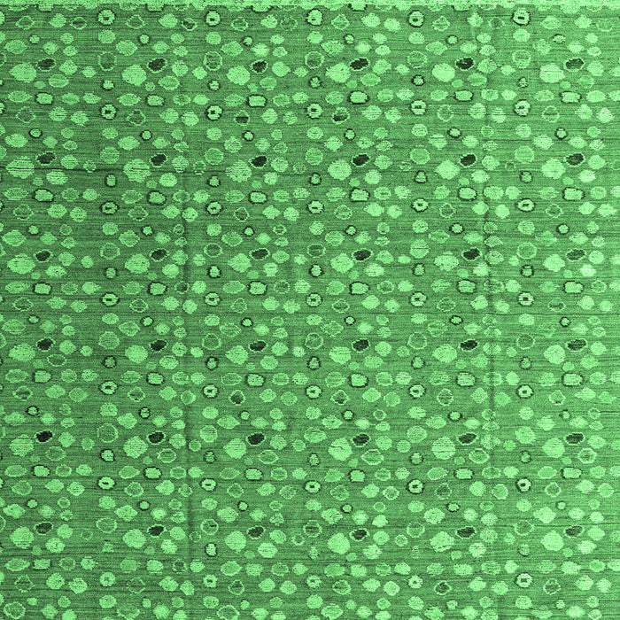 Square Abstract Emerald Green Modern Rug, abs4570emgrn
