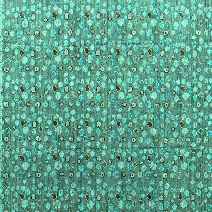 Square Abstract Turquoise Modern Rug, abs4570turq