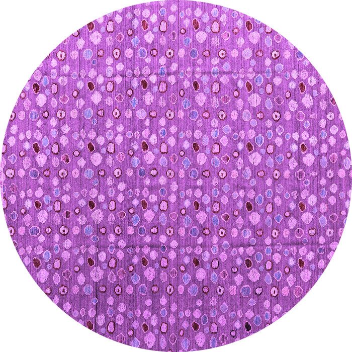 Round Abstract Purple Modern Rug, abs4570pur