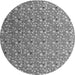 Round Machine Washable Abstract Gray Modern Rug, wshabs4570gry