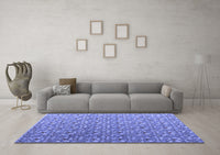 Machine Washable Abstract Blue Modern Rug, wshabs4570blu