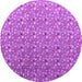 Round Machine Washable Abstract Purple Modern Area Rugs, wshabs4570pur