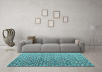 Machine Washable Abstract Light Blue Modern Rug, wshabs4570lblu