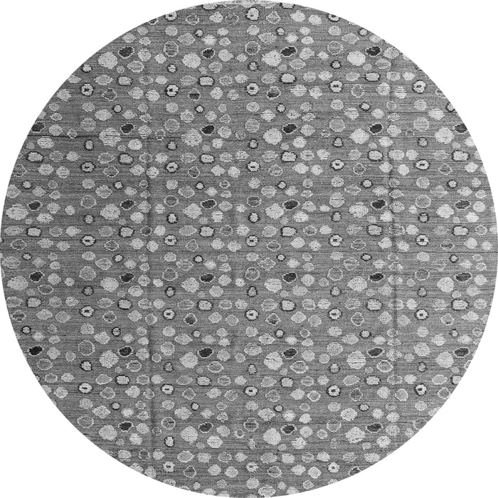 Round Abstract Gray Modern Rug, abs4570gry