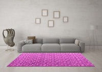 Machine Washable Abstract Pink Modern Rug, wshabs4570pnk